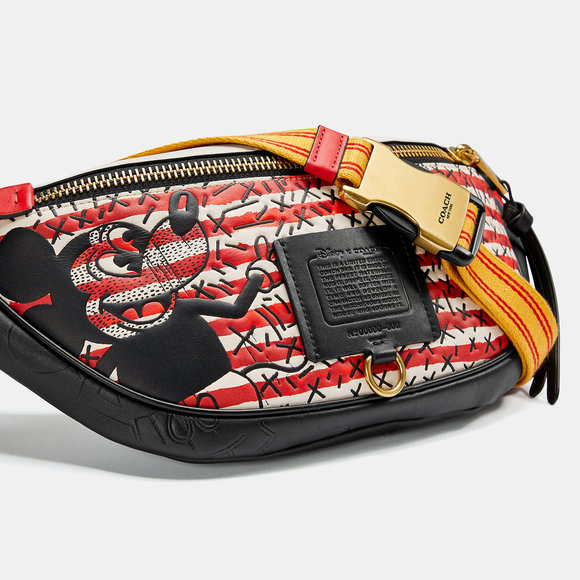 ALMOST PERFECT Coach Disney Mickey Mouse X Keith Haring Rivington Belt Bag - Picture 6 of 6